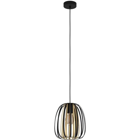Lampada a sospensione Encinitos Nero, Gold H: 110 Ø: 25.5 cm dimmerabile