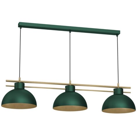 Lampada a sospensione Estate 3 luci verde/oro E27 Luminex