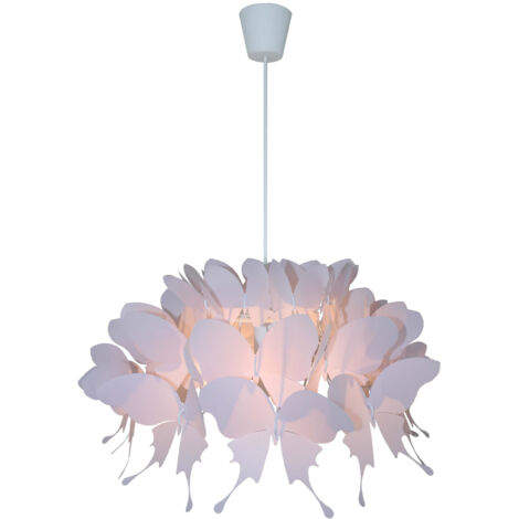 Lampada a sospensione Farfalla E27 rosa Ø50 Light Prestige