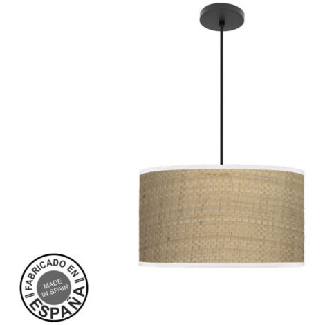 Lampada a sospensione fashion 2xe27 nero/marrone chiaro regx40x40 c/diffusore