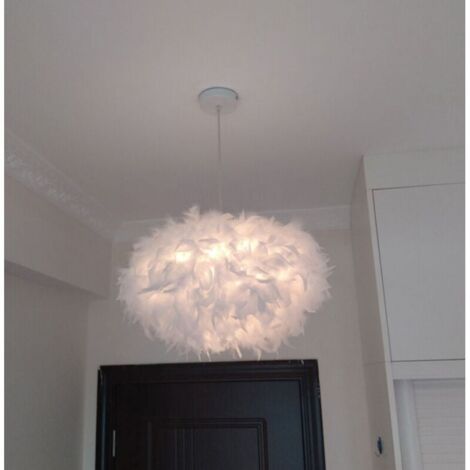 Lampada a sospensione Feather E27 45cm Bianca