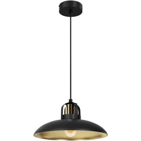 Lampada a sospensione FELIX NERO/ORO 1xE27