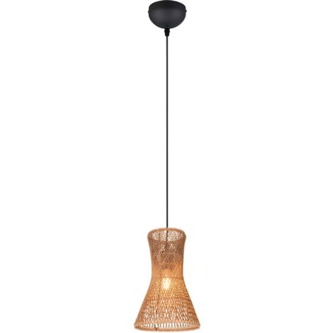 Lampada a sospensione, fibre naturali, D 20 cm, Bijou