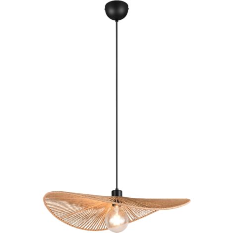 Lampada a sospensione, fibre naturali, D 58 cm, Laurine
