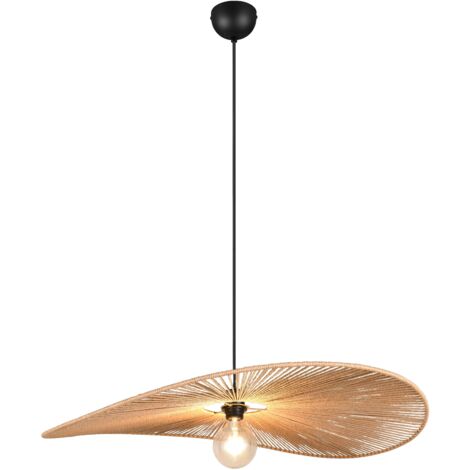 Lampada a sospensione, fibre naturali, D 78 cm, Laurine