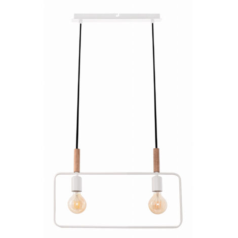 Lampada a sospensione Frame Candellux bianca 2xE27