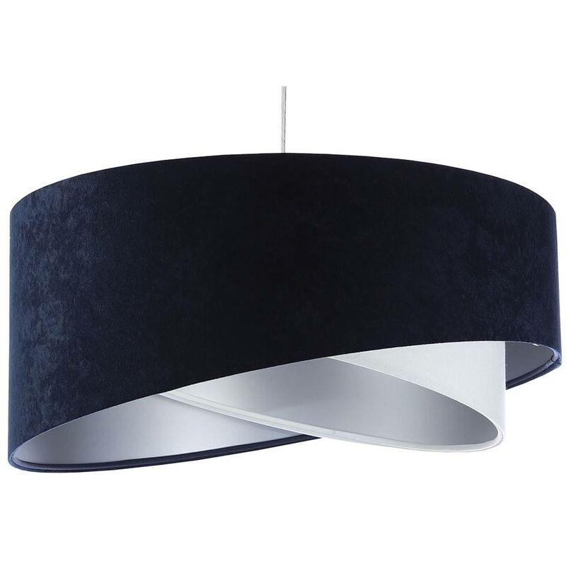 Lampada a sospensione Galaxy Blu navy, Bianco