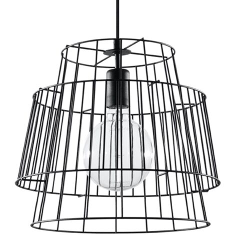 Lampada a sospensione Gate nero 35x130x35cm Sollux