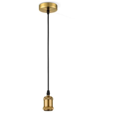 Lampada a sospensione globo oliver, in ottone anticato, lampadina non inclusa, glb a33