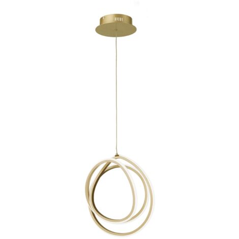 Lampada a sospensione GOLDEN in metallo verniciato Oro a LED D35 cm