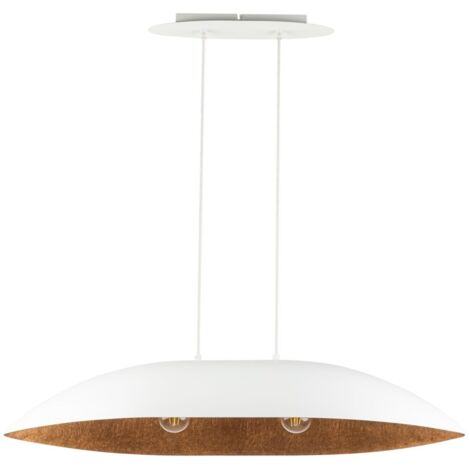 Lampada a sospensione Gondola bianco rame 2xE27 Sigma