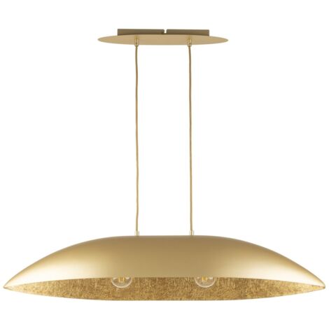 Lampada a sospensione Gondola oro ovale 2xE27 Sigma