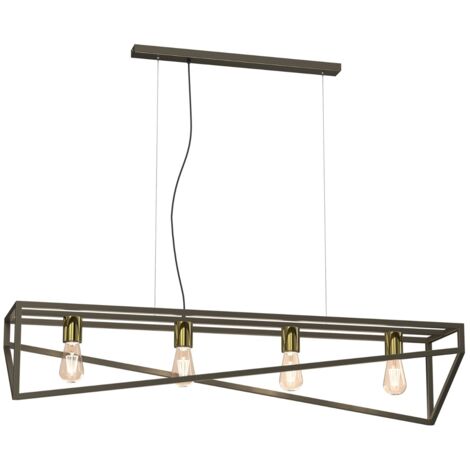 Lampada a sospensione Gote oro titanio 4xE27 Luminex