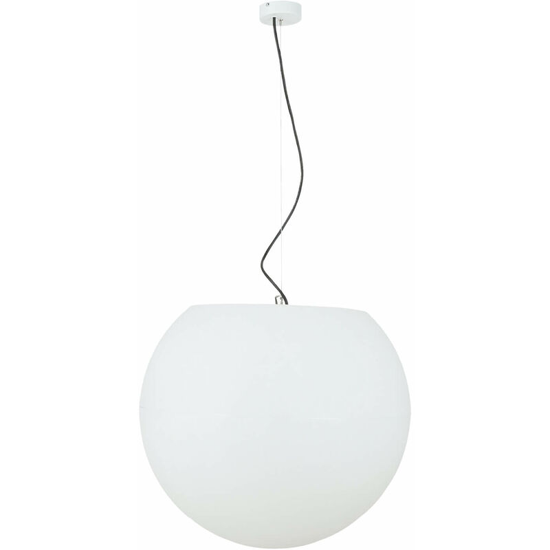Image of Grabde Lampada a sospensione per esterni con lampadario sferico color bianco Ø60cm ideale per terrazzo giardino porticato - Bianco