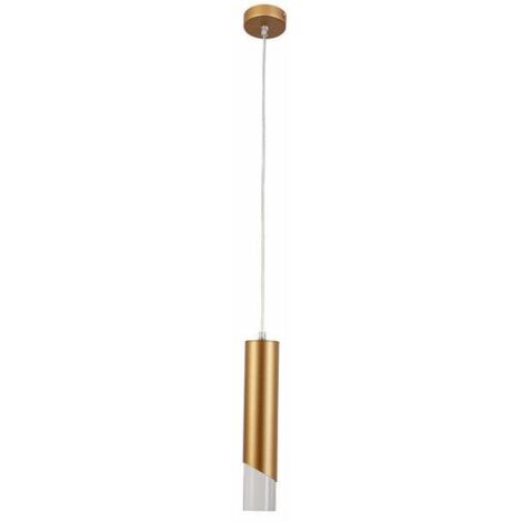 Lampada a sospensione Hardin ottone tubo E27 40W Reality