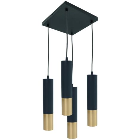 Lampada a sospensione IdeaLED Circus nero oro 4xGU10