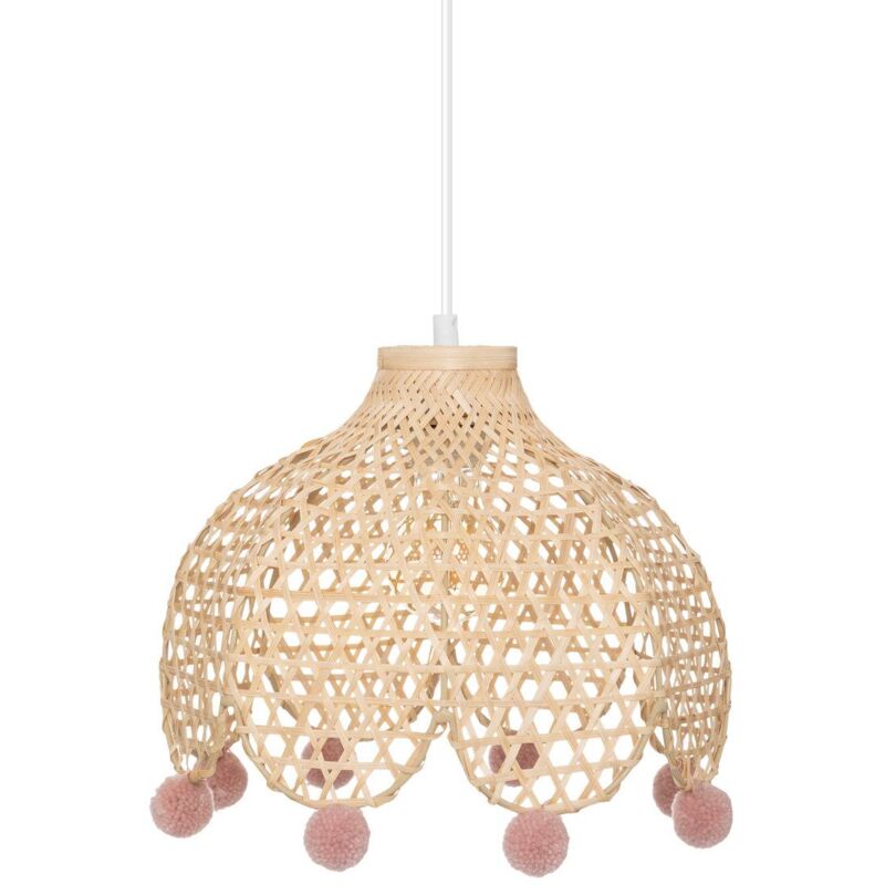 Image of Atmosphera - Lampada a sospensione in bambù per bambini h22cm créateur d'intérieur - Beige