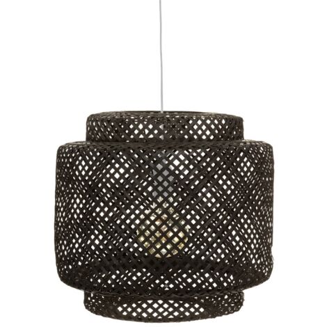 Lampada a sospensione in bambù nero liby d40cm - Atmosphera créateur d'intérieur