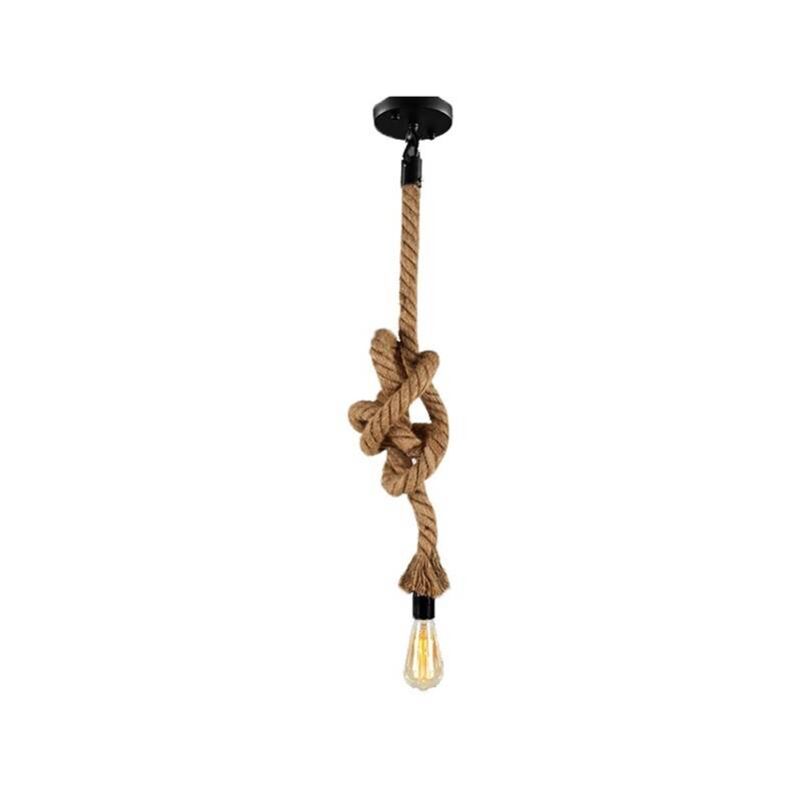 Image of Lampada a sospensione in corda di canapa naturale E27 ROPE - Bronzo antico