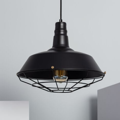 Lampada a Sospensione in Metallo Jagger  Nero