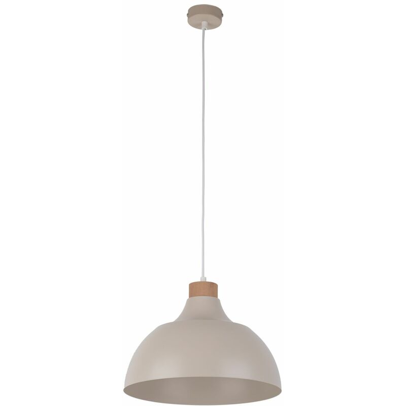 Lampada a sospensione in metallo legno ø 34 cm