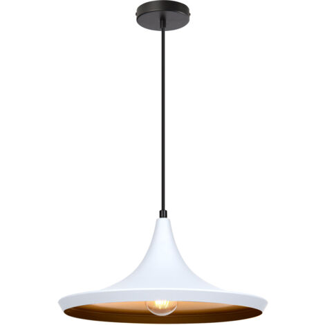 Lampada a Sospensione in Metallo Presley  Bianco