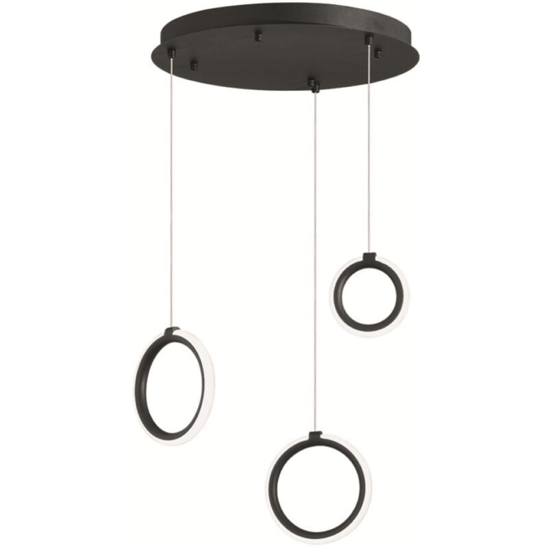 Lampada a sospensione in metallo verniciato 3 Luci...