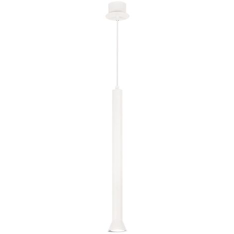 Lampada a sospensione in metallo verniciato Bianco LILA Grande D6,6 cm