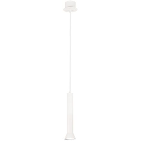 Lampada a sospensione in metallo verniciato Bianco LILA Piccolo D6,6 cm