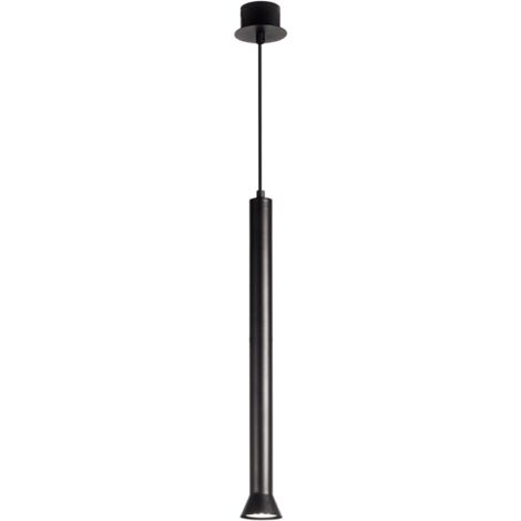 Lampada a sospensione in metallo verniciato Nero LILA Grande D6,6 cm