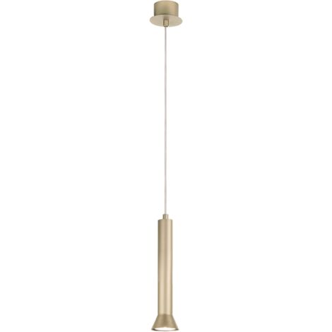 Lampada a sospensione in metallo verniciato Oro LILA Piccolo D6,6 cm