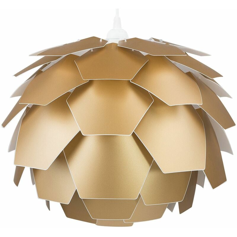 Image of Lampadario Moderno Piccolo a Forma di Fiore in Plastica Color Oro Segre Mini - Oro
