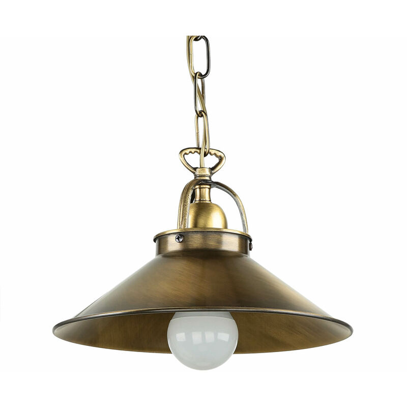Image of Licht-erlebnisse - Lampada a sospensione in ottone massiccio ø 25 cm E27 lampada a sospensione cucina tavolo da pranzo - Bronzo lucido lucido
