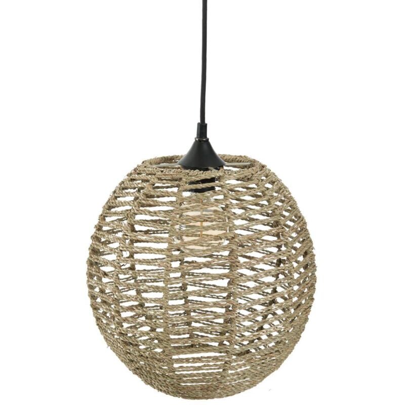 Image of Lampada a sospensione Rana in rattan D33cm Atmosphera Créateur D'intérieur