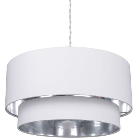 Lampada a Sospensione in Tessuto Reflect Duo Bianco