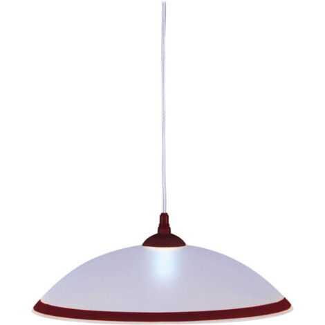 Lampada a sospensione in vetro bianco/marrone Kaja UFO Ø40