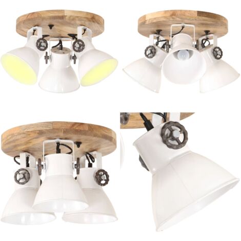 Lampada a Sospensione Industriale 25 W Bianca 42x27cm E27 - Lampada a sospensione - Lampada in ferro