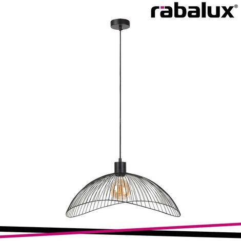 Lampada a sospensione industriale gabbia nera E27 Rabalux Iduna