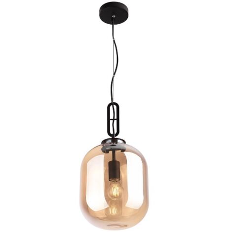 Lampada a sospensione industriale Honey ambra Ø24 E27 Maxlight