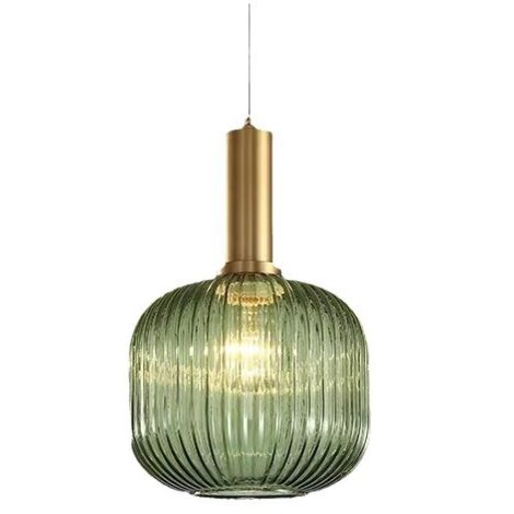 Lampada a Sospensione Industriale Lampadario Vintage Attacco E27 Paralume Lampada a Sospensione a Soffitto Verde,20cm-RAPANDA