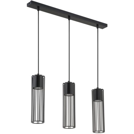 Lampada a sospensione industriale nera 3xGU10 Fobia Sigma