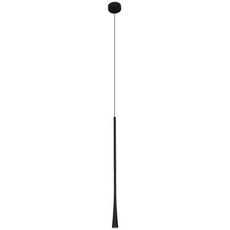 Lampada a sospensione industriale nera 60cm LED 7W Maxlight