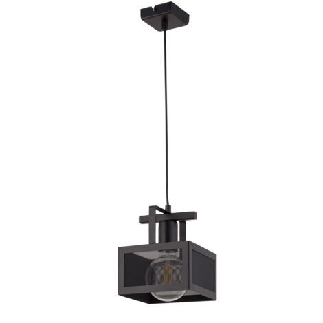 Lampada a sospensione industriale nera Albert E27 Sigma