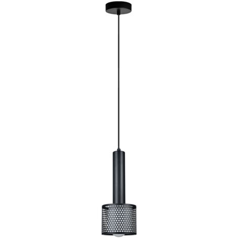 Lampada a sospensione industriale nera AMO, E27 Light Prestige