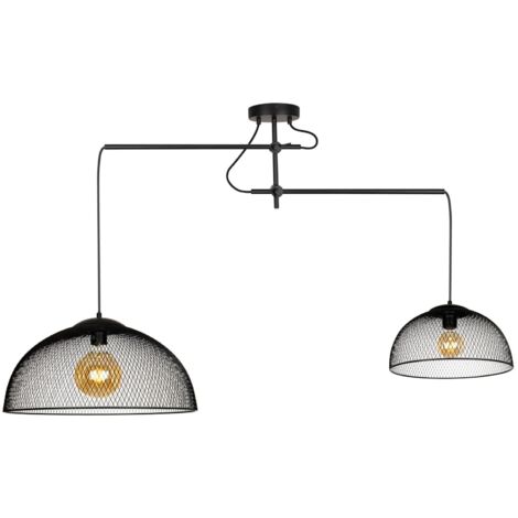 Lampada a sospensione industriale nera Concept Maxlight 2xE27