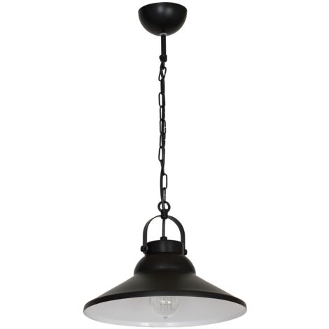 Lampada a sospensione industriale nera Iron Luminex E27