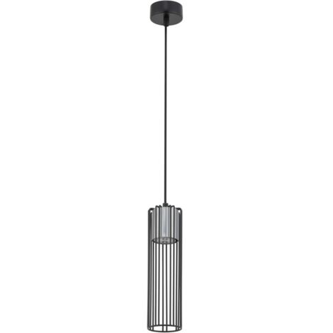 Lampada a sospensione industriale nero/argento Fobia GU10 Sigma