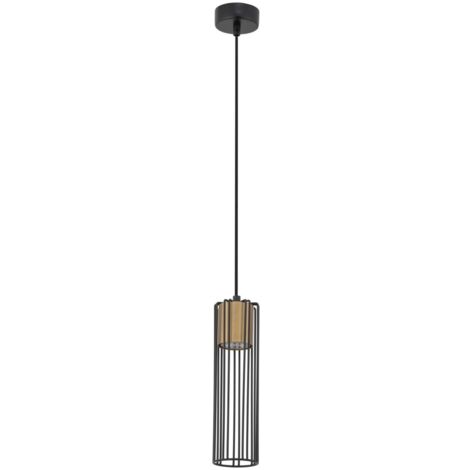 Lampada a sospensione industriale nero oro Fobia GU10 Sigma