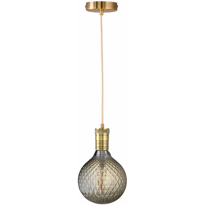 Lampada a sospensione industriale renna in ottone