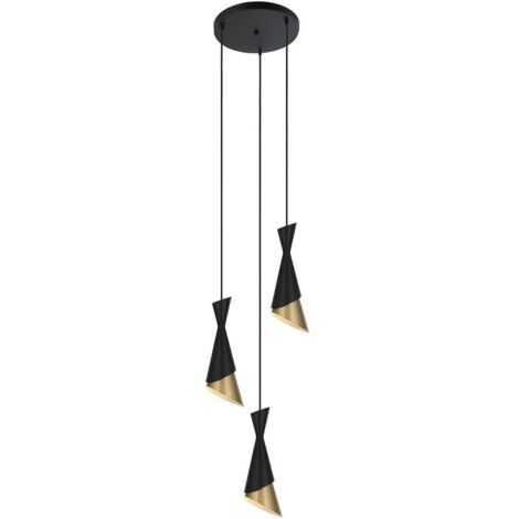 Lampada a sospensione Italux MALIA PND859493 BKGD in oro nero